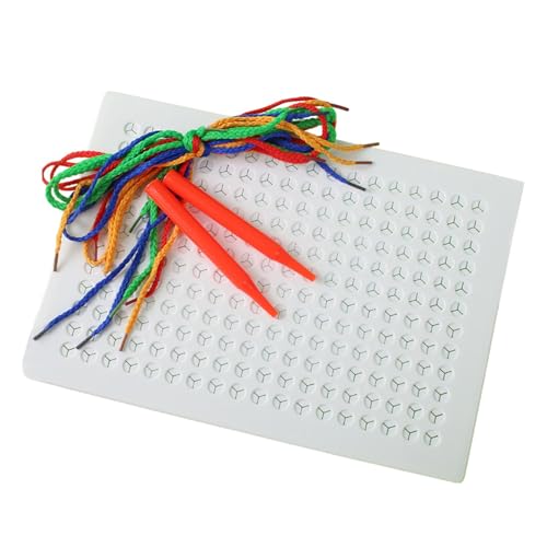 Stitching Board, Geflochtenes Brett, Weaving Stitching Toys, Calm Down Activity Toy, Threading and Weaving Activity Board für Kinder mit farbenfrohen Ropes für Ruhe Down Play, 17,48 x 11,42 x 0,79 cm Stitching Board, Geflochtenes Brett, Weaving Stitching Toys, Calm Down Activity Toy, Threading and Weaving Activity Board für Kinder mit farbenfrohen Ropes für Ruhe Down Play, 17,48 x 11,42 x 0,79 cm von Ceprznvey