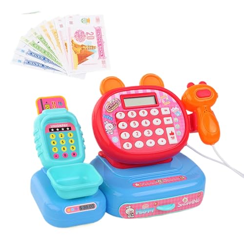 Toy Cash Register, Cash Register, Learning Math Skills Early Development Interactive Scanner Feature Fun Design Cute Style, Kids Calculator Toy for Children, 9.45x4.53x5.31inches Toy Cash Register, Cash Register, Learning Math Skills Early Development Interactive Scanner Feature Fun Design Cute Style, Kids Calculator Toy for Children, 9.45x4.53x5.31inches von Ceprznvey