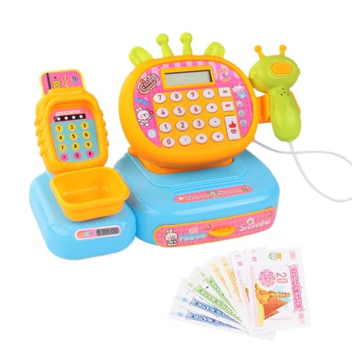 Toy Cash Register, Cash Register, Learning Math Skills Early Development Interactive Scanner Feature Fun Design Cute Style, Kids Calculator Toy for Children, 9.45x4.53x5.31inches Toy Cash Register, Cash Register, Learning Math Skills Early Development Interactive Scanner Feature Fun Design Cute Style, Kids Calculator Toy for Children, 9.45x4.53x5.31inches von Ceprznvey