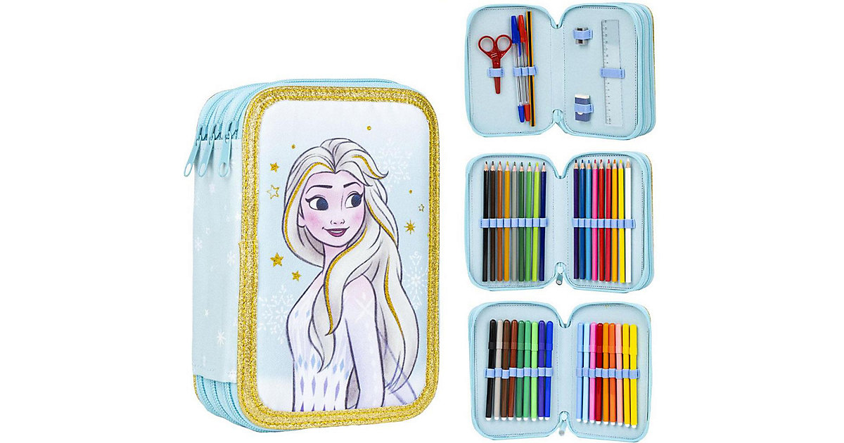 Triple-Federmäppchen Disney Die Eiskönigin, befüllt, 42-tlg. blau Triple-Federmäppchen Disney Die Eiskönigin, befüllt, 42-tlg. blau von Cerdá