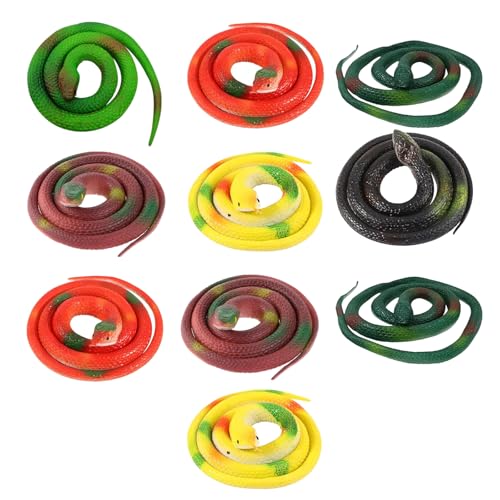 10 Stück Schlangen Spielzeuge,Realistische Gummi Python,Gummi Schlange,Groß Gummi Gefälschte Schlangen,Große Gummi Schlangen,Realistische Gummi Schlangen,Realistisch Groß Gummi Schlangen Spielzeug von Cerioll