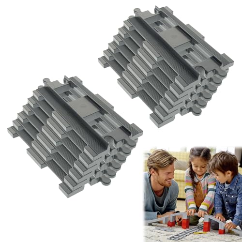 Cerioll Bausteine Zug Schienen Set, Spielzeug Eisenbahnschienen, Zugset-Spielzeug, Eisenbahngleis-Zugspielzeug, Erweiterungsset für Kinder, Jungen und Mädchen, Spielzeug Set (12PCS) von Cerioll