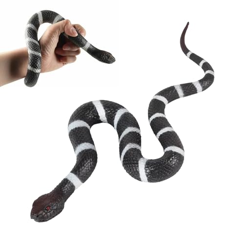 Cerioll Scherzartikel: Elastische Gummi Schlangenfiguren - Realistische Python, Groß Gefälschte Schlangen für Garten-Requisiten, Streiche und Party-Dekoration von Cerioll