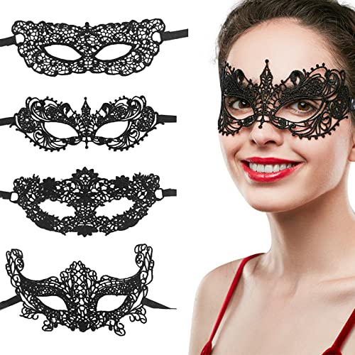 Cerioll Venezianische Maske, Damen Spitze Maske, Sexy Masquerade Maske, Schwarz Fashion Augenmaske, für Fasching Maskerade Masquerade Halloween Karneval Cosplay Party Gothic Gesichtsmaske von Cerioll