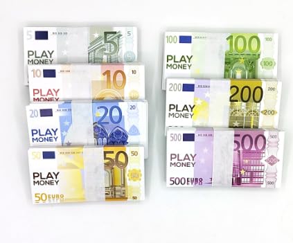 Kaufmannsladen Spielen Deko, 180 Blätter 10/20/50/100/200/500 Spielgeld Fake Geld Scheine, Spielgeld Euro Scheine, Für Lern Und Spielzwecke, Kaufmannsladen Zubehör, Kaufmannsladen Spielen Deko, 180 Blätter 10/20/50/100/200/500 Spielgeld Fake Geld Scheine, Spielgeld Euro Scheine, Für Lern Und Spielzwecke, Kaufmannsladen Zubehör, von Cerioll