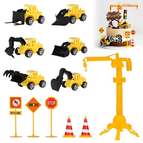 Kuchen Deko Baustelle, 12 Stück Baustellenfahrzeuge Verkehrsschilder Kinder, Technisches Fahrzeug Set, Bagger Kuchen Deko Auto, Bagger Traktor Kuchendeko Für Kinder Geburtstag Party Dekoration Kuchen Deko Baustelle, 12 Stück Baustellenfahrzeuge Verkehrsschilder Kinder, Technisches Fahrzeug Set, Bagger Kuchen Deko Auto, Bagger Traktor Kuchendeko Für Kinder Geburtstag Party Dekoration von Cerioll