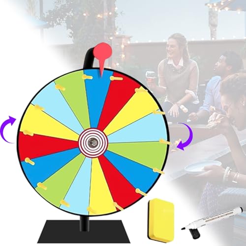 Cerkkapo Glücksrad Zum Drehen,Glücksrad Zum Selbstgestalten,12' 15 Slots Glücksrad mit Radiergummi und Markierstift,Drehrad Glücksrad für Wortspiele,Glücksrad Kaufen für Weihnachten und Hauspartys Cerkkapo Glücksrad Zum Drehen,Glücksrad Zum Selbstgestalten,12' 15 Slots Glücksrad mit Radiergummi und Markierstift,Drehrad Glücksrad für Wortspiele,Glücksrad Kaufen für Weihnachten und Hauspartys von Cerkkapo