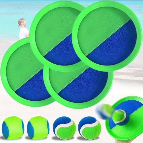 Cerkkapo Klettballspiel, Klettballspiel für Kinder mit 4 Fangscheiben 4 Bälle, Klettballspiel für Kinder ab 3 Jahren, Outdoor Spiele für Kinde, Geeignet für Gärten, Innen und Außen Cerkkapo Klettballspiel, Klettballspiel für Kinder mit 4 Fangscheiben 4 Bälle, Klettballspiel für Kinder ab 3 Jahren, Outdoor Spiele für Kinde, Geeignet für Gärten, Innen und Außen von Cerkkapo
