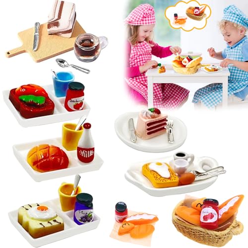 Cerkkapo 37 Stück Miniatur Essen und Trinken,Wichtel Zubehör,Puppenhaus zubehör,1/12 Miniatur Lebensmittel Puppenhaus Zubehör,Harz Lebensmittel Spielzeug Set mit Brot Kuchen Getränke Eier Milch Kaffee Cerkkapo 37 Stück Miniatur Essen und Trinken,Wichtel Zubehör,Puppenhaus zubehör,1/12 Miniatur Lebensmittel Puppenhaus Zubehör,Harz Lebensmittel Spielzeug Set mit Brot Kuchen Getränke Eier Milch Kaffee von Cerkkapo