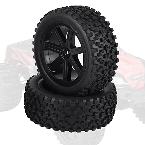 4 Stück 1/10 RC-Gummireifen. -Oberfläche. Geländewagen-Reifen. Starke Dämpfungswirkung. Geeignet für Redcat HSP HPI HobbykingLosi VRX LRP/ZD Racing 1/10 (Black) von Cerlingwee