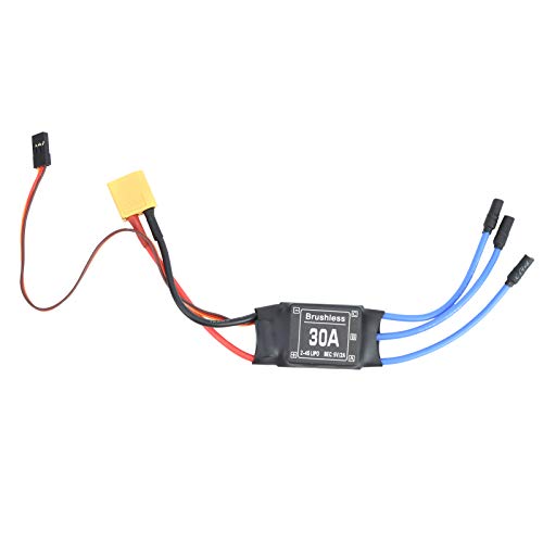 XT60 Plug 30A Brushless ESC Brushless Electronic Speed Controller für RC Aircraft Electronic Speed Controller 5V/1.5A Bec Output RC Car Drone Speed Control Zubehör von Cerlingwee