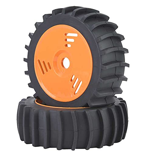 1/8 RC -Reifen und, Off -Straßenreifen für RC Car Trucks Foam Fahrzeugreifen 17mm Hex Hubs Rad Felgen für 1/8 RC Truck Car Racing Model Spielzeug Crawler (Orange) von Cerlyiont