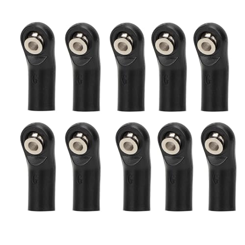 10 PCs M4 Stabend -Endverbindungskugel, Kunststoffkugel Kopfverbindungs ​​-Stange -Bindung für axiale SCX 1/10 RC -Auto -Crawler, RC -Autokugel End RC Accessoires (Plastic front bent ball head) von Cerlyiont