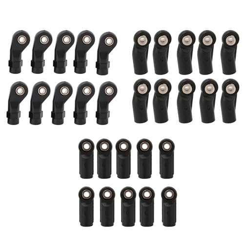 10 PCs M4 Stabend -Endverbindungskugel, Kunststoffkugel Kopfverbindungs ​​-Stange -Bindung für axiale SCX 1/10 RC -Auto -Crawler, RC -Autokugel End RC Accessoires (Plastic side bent ball head) von Cerlyiont