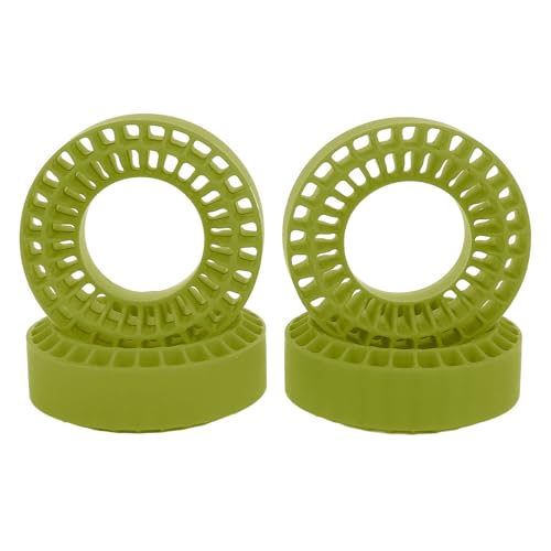 4 PCS Silicone Insert, Rock Terrain Crawler Tires for 1.0 Inch Tires Silicone RC Wheel Insert for 1/10 RC Crawler Car Accessories (Green) von Cerlyiont