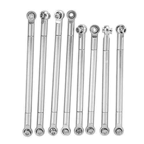 8 PCs Metall Pull -Stange Link Stange Linkage, RC -Spurstange RC -Zubehör, Vollauto -Spurstange Hebel -Link -Zugstange für MN86 -Serie Modell Upgrade RC Car (Silver) von Cerlyiont