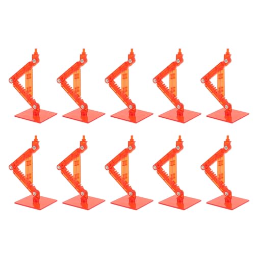 Aktionsabbildung Stand, 10pcs Assembly Action Abbildung Anzeigehalter, Basispuppenmodell -Unterstützung Anzeigeständer kompatibel mit 6 -Zoll -Aktion Dolls -Modellen (Rot transparent) von Cerlyiont