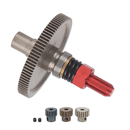 Aluminiumlegierung Stahl -Slipper -Zahnrad -Set, 91T -Slipper -Zahnrad -Set Differential -Upgrade -Teile Zahnradbaugruppe für arrma senton 1/10 RC -Autos, Anzahl der kleinen (Red) von Cerlyiont
