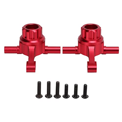 Aluminum Alloy Front Knuckle Arms Steering Cup for Tamiya TT02 1/10 RC Car Upgrade Parts, Front Knuckle Arm Uprights(6 x Screw) (Rot) von Cerlyiont