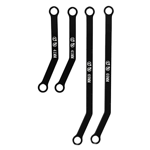 CNC -Links mit hoher Clearance -Links, RC -Chassis -Links Set, Aluminiumlegierung RC Crawler Car für axiales SCX24 1/24 RC Crawler Car (Black) von Cerlyiont