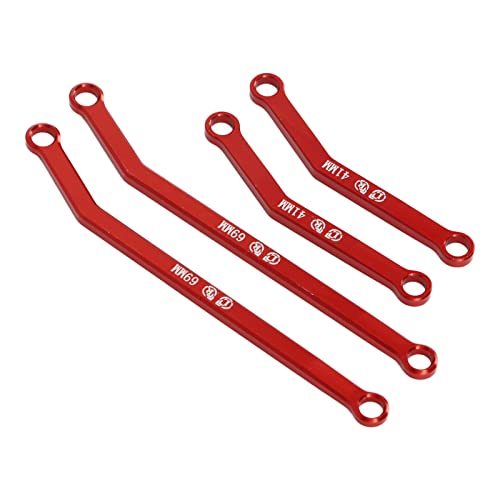 CNC -Links mit hoher Clearance -Links, RC -Chassis -Links Set, Aluminiumlegierung RC Crawler Car für axiales SCX24 1/24 RC Crawler Car (Red) von Cerlyiont