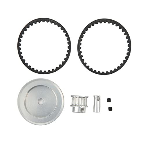 Cerlyiont 12T 30T Riemenantriebsgetriebe-Getriebesystem-Ersatz, für 1/10 RC Crawler Car Upgrade DIY-Teile, RC Car Riemenantriebsgetriebe-Getriebesystem (Silver) von Cerlyiont