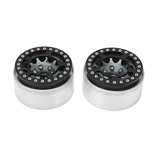 Cerlyiont 2 PCs Aluminiumlegierung Beadlock Wheel Rim Hub, RC Beadlock Wheel Wheel Hub Aluminium -Legierung hoher CNC -Bearbeitung 1,9 Zoll Fernbedienungssteuerauto Wheel -Hub (Du färbte) von Cerlyiont