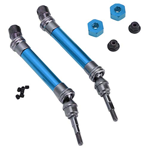 Cerlyiont 2 Stück RC-Cars CVD-Hinterradantriebswelle ersetzen, RC-Car-Vorderwelle, CVD-Dreiabschnitts-Antriebswellen, mit Schrauben, kompatibel mit dem ferngesteuerten Auto Traxas Slash (Blue) von Cerlyiont