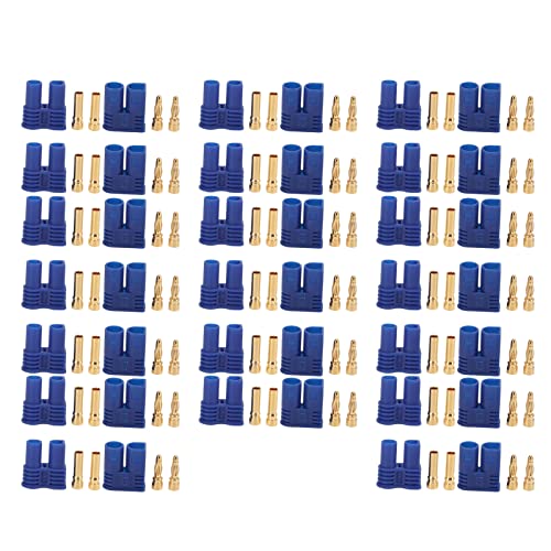 Cerlyiont 20Sets -Stecker männlicher weiblicher Adapteranschluss, Batterieanschließungsstecker, EC2 -Stil und Adapter für RC Lipo -Batterie von Cerlyiont