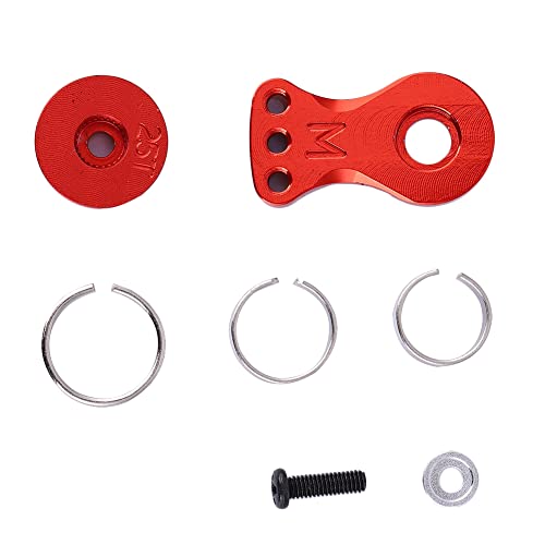 Cerlyiont 25T 5 Löcher Servo Spar Hornarm, 25T Puffer Metallstahl -Stahl -Wingrad mit Schraubenmutter für 1/10 1/8 RC -Auto, RC -Zubehörpuffer -Metallstahl -Stahl -Ringrad (M -Modell) (Rot (N1022R)) von Cerlyiont