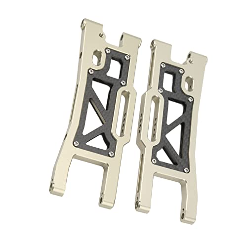 Cerlyiont 2pcs Aluminium -Suspensionsarme Aufrüstung Teil, RC -Frontschwingarm, Luminium vorderer Schwung Arm für Sledge 1/8 LKW (Ti Color) von Cerlyiont