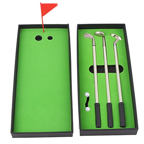 Cerlyiont 3-teiliger Mini-Golfballstift für den Schreibtisch, Golfstift-Set, Minigolfplatz für den Schreibtisch, mit Ballflagge, lustigem Büro-Schreibtischspielzeug und einzigartigen von Cerlyiont