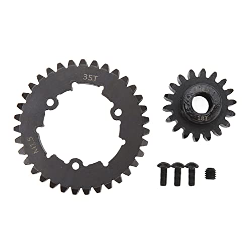 Cerlyiont 35T Spurgetriebe -Upgrades Teil, Stahl -RC -Spurgetriebe, Spornmotorgetriebe für 6S 8S 1/5 RC -Auto (18T) von Cerlyiont