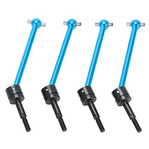 Cerlyiont 4 Stcs Front- und Hinterachsenantriebswelle CVD -Set, Metall Universal CVD -Antriebswelle Hundeknochengelenkersatz für Tamlya TT02B 1/10 Fernbedienungsauto (100 mm) (Blau) von Cerlyiont