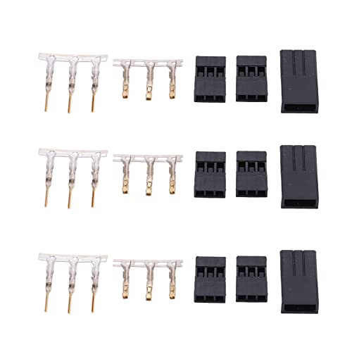 Cerlyiont 50 Sets Servo Plug männliche weibliche Stecker -Crimp -Kabelkit, männliches weibliches Stecker -Crimp -Pin -Kit, kompatibel mit RC -Flugzeugmodell und elektronischen Ausrüstungen von Cerlyiont
