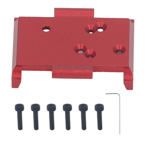 Cerlyiont Aluminiumlegierungsgetriebe -Getriebeplatte, mittelgroße Reduktion Getriebefestplatte für 1/18 4WD CP18P RC -Auto (Rot) von Cerlyiont