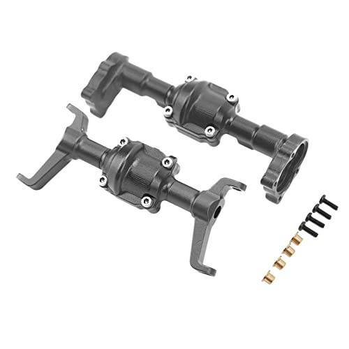 Cerlyiont Aluminum Alloy Front and Rear Axle Housings, CNC Axle Housing Set for FMS FCX24 1/24 RC Car, Rc Crawler Car Upgrade Parts (Ti Color) von Cerlyiont