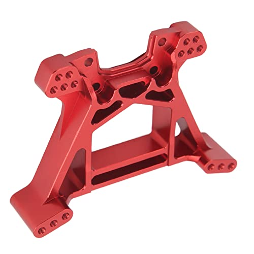 Cerlyiont Aluminum Alloy Front and Rear Shock Tower Upgrade, RC Rear Shock Tower for Rustler 4WD 1/10 RC Car Dark (Red) von Cerlyiont