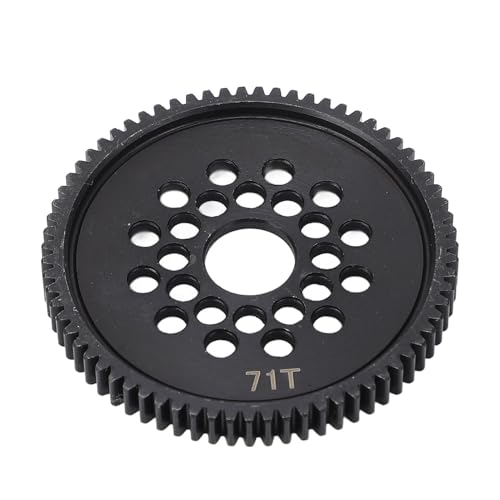 Cerlyiont High Speed Spur Gear, 71T Steel Metal Black High Speed Spur Gear, Remote Car Spur Gear Pinion Conversion Kit for 06M Steel Gear for TA08 for XV02 Cerlyiont High Speed Spur Gear, 71T Steel Metal Black High Speed Spur Gear, Remote Car Spur Gear Pinion Conversion Kit for 06M Steel Gear for TA08 for XV02 von Cerlyiont