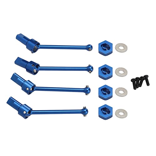Cerlyiont Leichtmetallfelgen, Vorder- und Hinterachsen, Radsechskant-Upgradeteil, Antriebswellenbaugruppe vorne und hinten und Sechskant-Radnaben, für Traxas Latrrax Teton 1/18 RC-Auto (Blau) von Cerlyiont