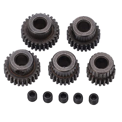 Cerlyiont RC -Motorgetriebe, 48dp -Ritzelrad, 5pcs Stahlwellenlochgetriebe, 20T 22T 24T 26T 28T Kletterauto -Ausrüstungszubehör für 1/10 RC -LKW -Klettern, Ritzelgetriebe 5mm Bohrung Cerlyiont RC -Motorgetriebe, 48dp -Ritzelrad, 5pcs Stahlwellenlochgetriebe, 20T 22T 24T 26T 28T Kletterauto -Ausrüstungszubehör für 1/10 RC -LKW -Klettern, Ritzelgetriebe 5mm Bohrung von Cerlyiont