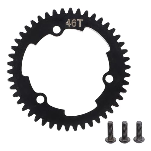 Cerlyiont Stahlsporngetriebe, RC -Auto Spurgetriebe, Stahl Fernbedienungsauto Hauptsporn Zahnradersatz, gehärteter Stahl -Upgrade Teilgetriebe für Slayer für Revo 3.3 52t (46T) von Cerlyiont