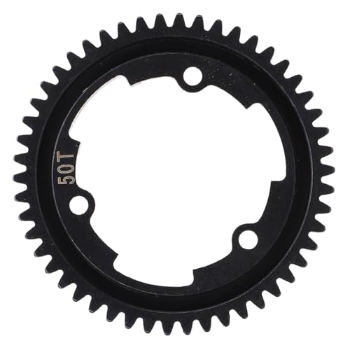 Cerlyiont Stahlsporngetriebe, RC -Auto Spurgetriebe, Stahl Fernbedienungsauto Hauptsporn Zahnradersatz, gehärteter Stahl -Upgrade Teilgetriebe für Slayer für Revo 3.3 52t (50T) von Cerlyiont