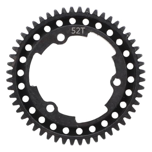 Cerlyiont Stahlsporngetriebe, RC -Auto Spurgetriebe, Stahl Fernbedienungsauto Hauptsporn Zahnradersatz, gehärteter Stahl -Upgrade Teilgetriebe für Slayer für Revo 3.3 52t (52T) von Cerlyiont