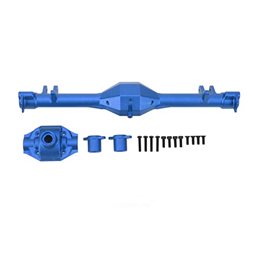 Cerlyiont Vorder- und Hinterachehäuser mit Aluminiumlegierung, RC -Autolegierung vorne und Hinterachse, vordere Achsen- und Hinterachse -Verbesserungstahlgetriebe für Losi Baj Rey 1/10 (Dunkelblau) von Cerlyiont