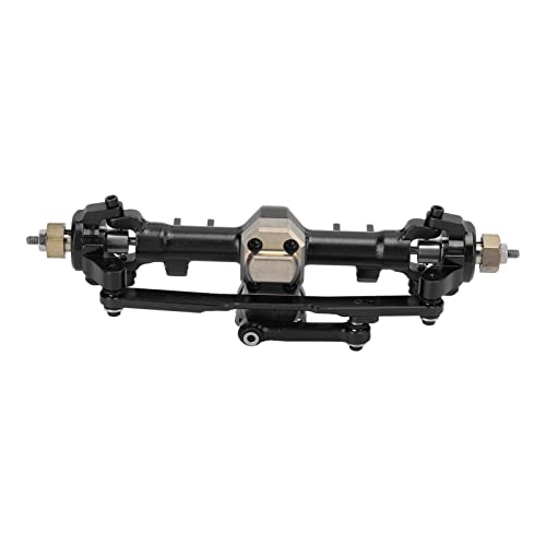 Cerlyiont Vorderachse mit Aluminiumlegierung, Frontachse aus Aluminiumlegierung, RC -Frontachse für axiale SCX24 AXI90081 1/24 RC -LKWs Crawler -Upgrade -Teile (Schwarz) von Cerlyiont