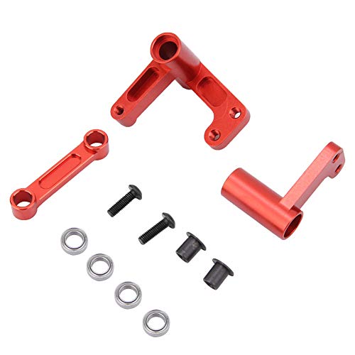 RC -Lenkteile, RC -Aluminium -Legierungslenkungskit für Traxxas Bandit/Rustler/Slash 2WD, RC -Zubehör -Upgrade -Teil (Red) von Cerlyiont