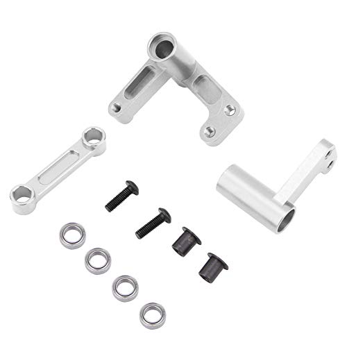 RC -Lenkteile, RC -Aluminium -Legierungslenkungskit für Traxxas Bandit/Rustler/Slash 2WD, RC -Zubehör -Upgrade -Teil (Silver) von Cerlyiont