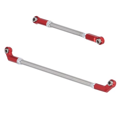 RC Linkage Links Stange Set, RC Front Heck -Metalllenker -Servo -Link, 7mm Ball Kopf Set Lenkung der Pullrod -Servo -Stange für 1/10 VP F10 Phoenix Achsbrücke (Red) von Cerlyiont