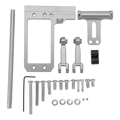 RC Servo Mount Pull Rod Kit, 1/10 RC Servo Mount with Hydraulic Steering Kit, Aluminum Alloy High Strength Adjustable Servo Bracket von Cerlyiont